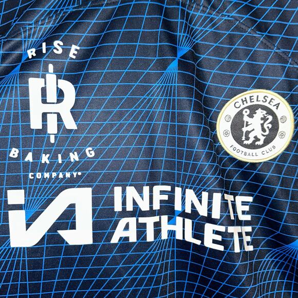 Chelsea FC London Black Blue #13 Short Sleeve Jersey Size Large - Picture 5 of 12